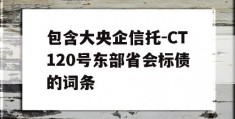 包含大央企信托-CT120号东部省会标债的词条