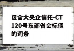 包含大央企信托-CT120号东部省会标债的词条