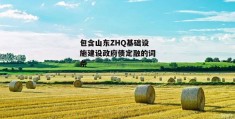 包含山东ZHQ基础设施建设政府债定融的词条