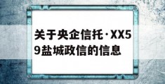 关于央企信托·XX59盐城政信的信息