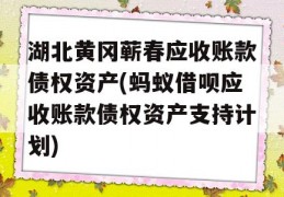 湖北黄冈蕲春应收账款债权资产(蚂蚁借呗应收账款债权资产支持计划)