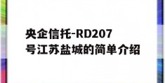 央企信托-RD207号江苏盐城的简单介绍