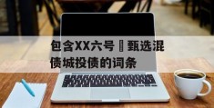 包含XX六号•甄选混债城投债的词条