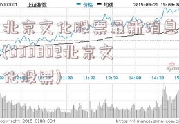 北京文化股票最新消息(000802北京文化股票)