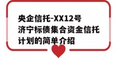 央企信托-XX12号济宁标债集合资金信托计划的简单介绍