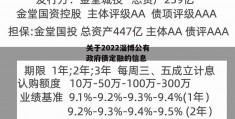 关于2022淄博公有政府债定融的信息