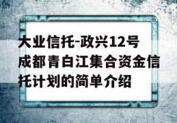 大业信托-政兴12号成都青白江集合资金信托计划的简单介绍