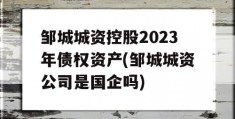 邹城城资控股2023年债权资产(邹城城资公司是国企吗)