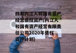 四川内江人和国有资产经营债权资产(内江人和国有资产经营有限责任公司2020年债权资产计划)