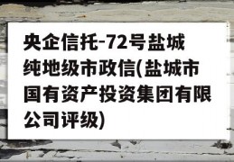 央企信托-72号盐城纯地级市政信(盐城市国有资产投资集团有限公司评级)