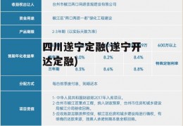 四川遂宁定融(遂宁开达定融)