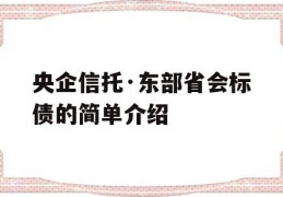 央企信托·东部省会标债的简单介绍