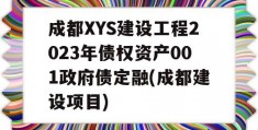 成都XYS建设工程2023年债权资产001政府债定融(成都建设项目)