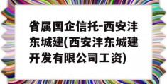 省属国企信托-西安沣东城建(西安沣东城建开发有限公司工资)