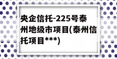 央企信托-225号泰州地级市项目(泰州信托项目***)