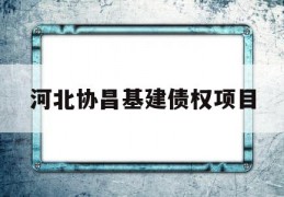 河北协昌基建债权项目