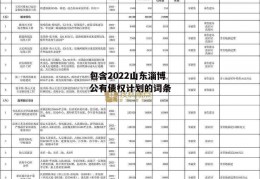 包含2022山东淄博公有债权计划的词条