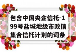 包含中国央企信托-199号盐城地级市政信集合信托计划的词条