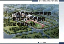 包含广西柳州市东城投资开发2022债权转让项目的词条