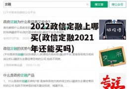 2022政信定融上哪买(政信定融2021年还能买吗)