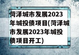 菏泽城市发展2023年城投债项目(菏泽城市发展2023年城投债项目开工)