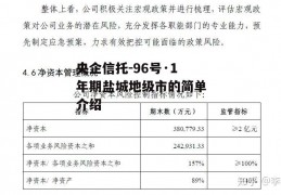 央企信托-96号·1年期盐城地级市的简单介绍