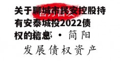 关于聊城市民安控股持有安泰城投2022债权的信息