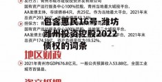 包含惠民16号-潍坊潍州投资控股2022债权的词条