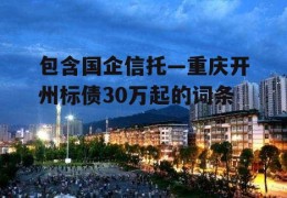 包含国企信托—重庆开州标债30万起的词条