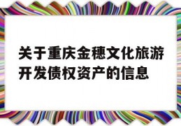 关于重庆金穗文化旅游开发债权资产的信息