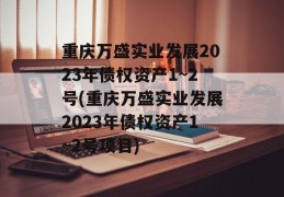 重庆万盛实业发展2023年债权资产1~2号(重庆万盛实业发展2023年债权资产1~2号项目)