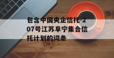 包含中国央企信托-207号江苏阜宁集合信托计划的词条