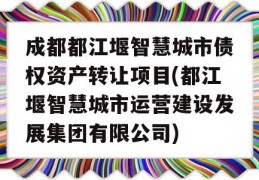 成都都江堰智慧城市债权资产转让项目(都江堰智慧城市运营建设发展集团有限公司)