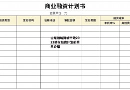 山东潍坊潍城市政2022债权融资计划的简单介绍