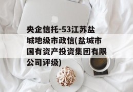 央企信托-53江苏盐城地级市政信(盐城市国有资产投资集团有限公司评级)