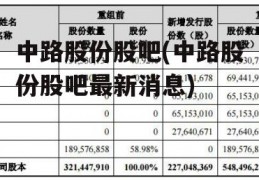 中路股份股吧(中路股份股吧最新消息)