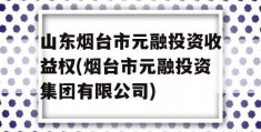 山东烟台市元融投资收益权(烟台市元融投资集团有限公司)