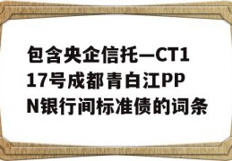 包含央企信托—CT117号成都青白江PPN银行间标准债的词条