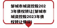 邹城市城资控股2023年债权转让(邹城市城资控股2023年债权转让情况)