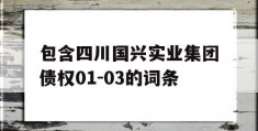 包含四川国兴实业集团债权01-03的词条