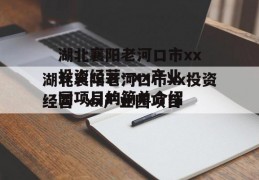 湖北襄阳老河口市xx投资经营--xx产业园项目的简单介绍