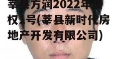 莘县方润2022年债权1号(莘县新时代房地产开发有限公司)