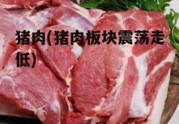 猪肉(猪肉板块震荡走低)