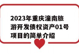 2023年重庆潼南旅游开发债权资产01号项目的简单介绍