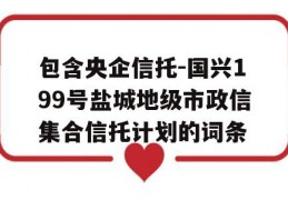 包含央企信托-国兴199号盐城地级市政信集合信托计划的词条