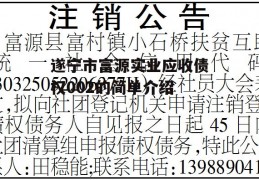 遂宁市富源实业应收债权002的简单介绍