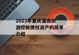 2023年重庆潼南旅游控股债权资产的简单介绍