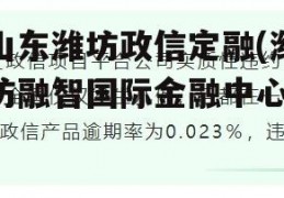 山东潍坊政信定融(潍坊融智国际金融中心)