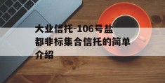 大业信托-106号盐都非标集合信托的简单介绍