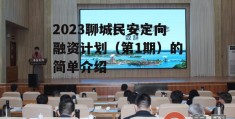 2023聊城民安定向融资计划（第1期）的简单介绍